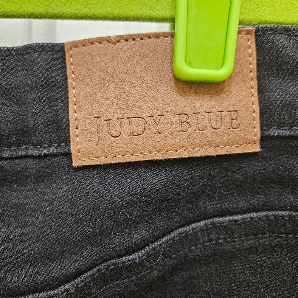 Judy‎ Blue Los Angeles Black Flare Jeans Womens Size 15/32 Frayed Hem Denim - Picture 5 of 12